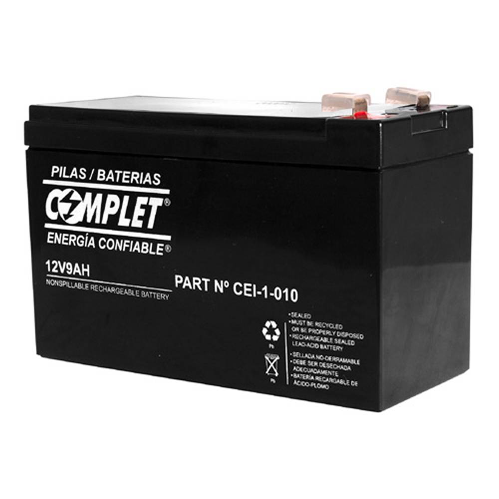 Batería Plomo Ácido COMPLET 12V 9Ah. Garantía 12 meses - Batería Plomo Ácido COMPLET 12V 9Ah. Garantía 12 meses -